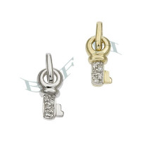 14K Diamonds Key Charms 28032-14K