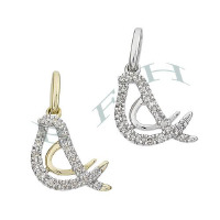 14K Diamonds Bird Charms 28042-14K