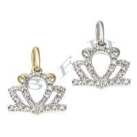 14K Diamonds Frog Charms 28048-14K