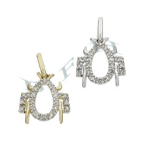 14K Diamonds Spider Charms 28054-14K