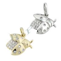 14K Diamonds Cicadas Charms 28058-14K