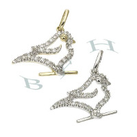 14K Diamonds Bird Charms 28062-14K
