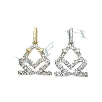 14K Diamonds Frog Charms Style (B) 28064-14K