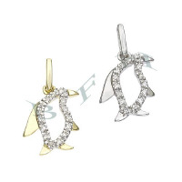 14K Diamonds Penguin Charms 28068-14K