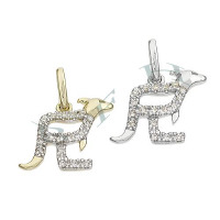 14K Diamonds Kangaroo Charms 28070-14K