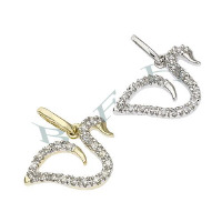 14K Diamonds Duck Charms 28074-14K