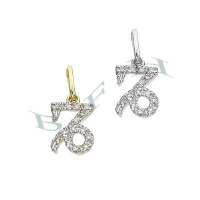 14K Diamonds Capricorn Charms 28121-14K