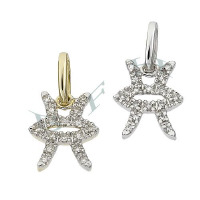 14K Diamonds Pisces Charms 28125-14K