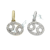 14K Diamonds Cancer Charms 28131-14K