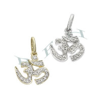 14K Diamonds Ohm Charms 28133-14K