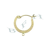 Gold-Filled 1 Ring 19mm Hammer Hoop Earring 28666-GF