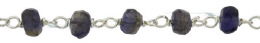 Pigtail Sterling Chain 4mm Iolite Beads 28780-Ss