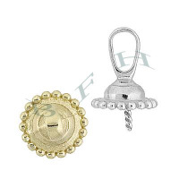 14K 7.5mm Beaded Edge Pearl Drop 28793-14K
