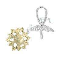 14K 7.5mm Fluted Pearl Drop 28795-14K