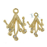 Vermeil Cubic Zirconia Filigree Bail 29198-Vm