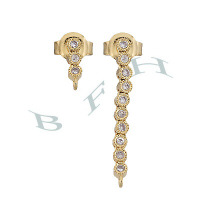 Vermeil Cubic Zirconia Drop Earring 29201-Vm 