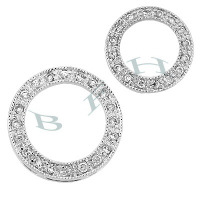 Rhodium Sterling Silver Circle Connector 29219-Ss