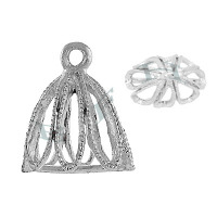 Rhodium Sterling Silver Pearl Drop 29402-Ss