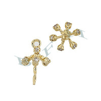 Vermeil Cubic Zirconia 6mm Pearl Drop 29403-Vm