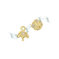 Vermeil Cubic Zirconia 4.5mm Pearl Drop 29405-Vm