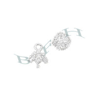 Rhodium Sterling Silver Pearl Drop 29405-Ss