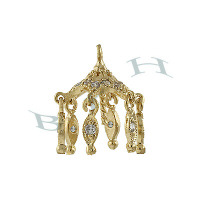 Vermeil Cubic Zirconia 9mm Pearl Drop 29406-Vm