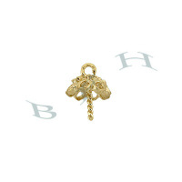 Vermeil Cubic Zirconia 7mm Pearl Drop 29409-Vm