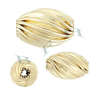 Gold-Filled Spiral Oval Bead 29694-GF