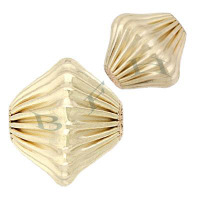 Gold-Filled Corrugated Bicone Bead 29752-GF