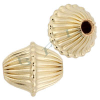 Gold-Filled Corrugated Barrel Bead 29944-GF