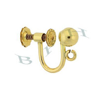 Gold-Filled Open Ring 5mm Ball Nonpierce Screw Clip Earring 3226-GF