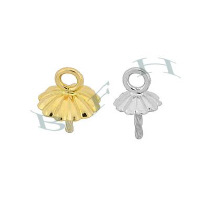 14K 4mm Corrugated Pearl Drop 3847-14K