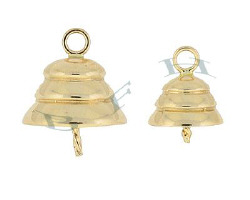 14K Corrugated Pearl Drop 3850-14K