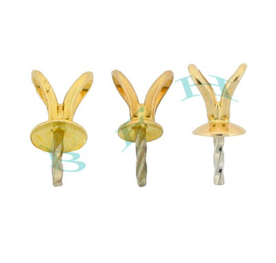 14K Rabbit Bail Pearl Drop 3853-14K