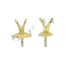 14K Rabbit Bail Fluted Pearl Drop 3857-14K