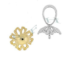 14K 9mm Filigree Pearl Drop 3861-14K