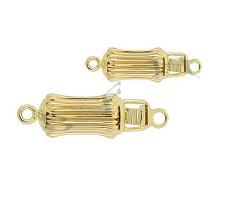 14K Corrugated Barrel Clasps 3875-14K