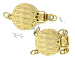 14K Multi-Strand Round Fancy Clasp 3890-14K