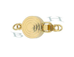14K Mini Water Ripple 8mm Round Clasps 3894-14K