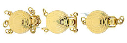 14K Multi-Strand Water Ripple 11mm Clasp 3895-14K