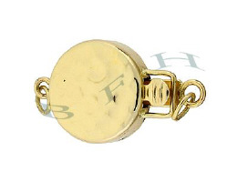 14K Hammered Round 11mm Clasp 3897-14K