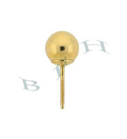 14K Screw Post Ball Stud Earring 3966-14K