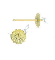 14K Fluted Pearl Earring 4026-14K
