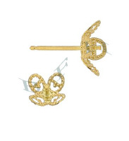 14K Filigree Pearl Stud Earring 4040-14K