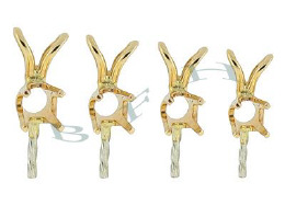 14K Rabbit Bail Pearl Drop With Setting Accent 4085-14K