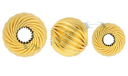 Gold-Filled Corrugated Round Bead 4156-GF