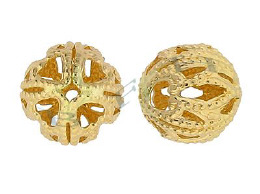 Gold-Filled Filigree Round Bead 4247-GF