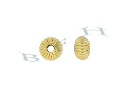 14k Corrugated Saucer Beads 4263-14k
