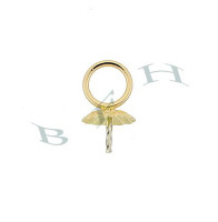 14K 6mm Corrugated Pearl Drop 4276-14K