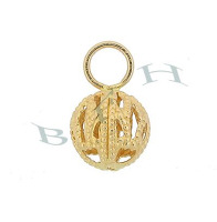 14K 9mm Filigree Ball Pendant 4280-14K